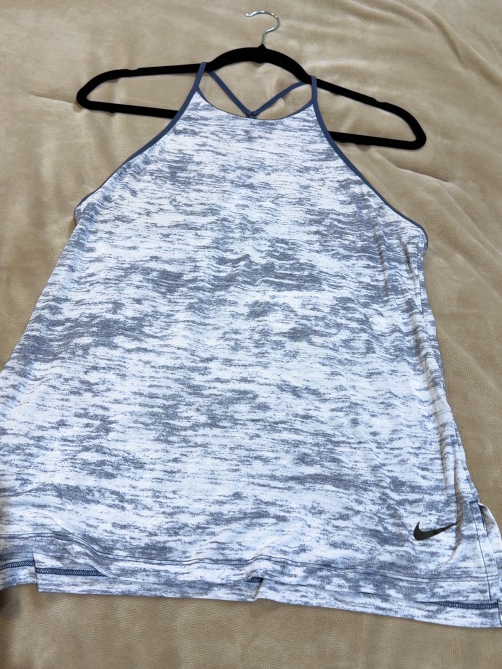Nike Women’s Gray/White Strappy Tank Top
